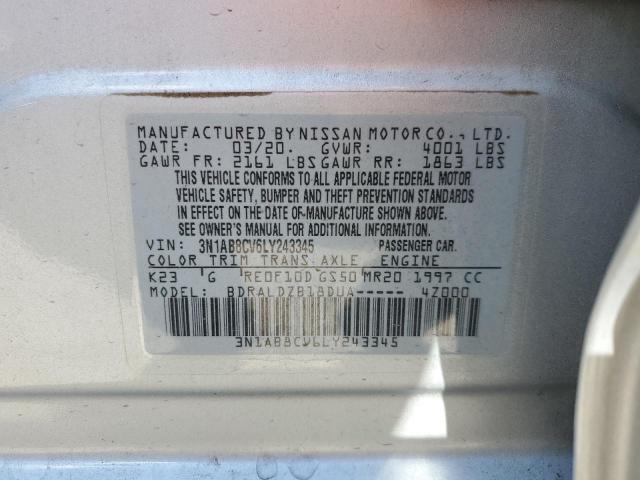 2020 Nissan Sentra Sv VIN: 3N1AB8CV6LY243345 Lot: 54580834