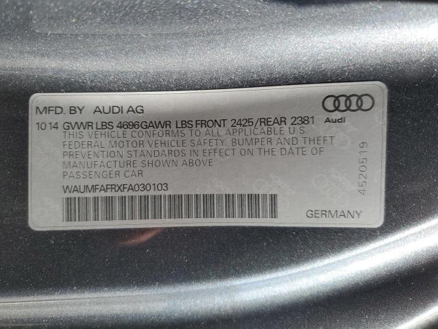 2015 Audi A5 Premium Plus VIN: WAUMFAFRXFA030103 Lot: 55321964