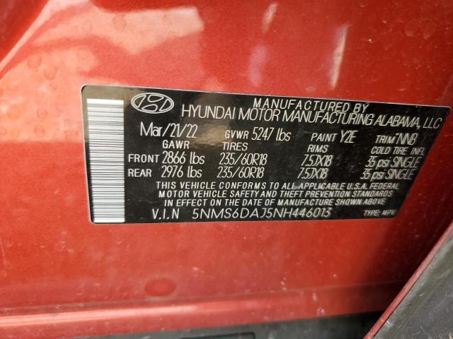 2022 HYUNDAI SANTA FE S - 5NMS6DAJ5NH446013
