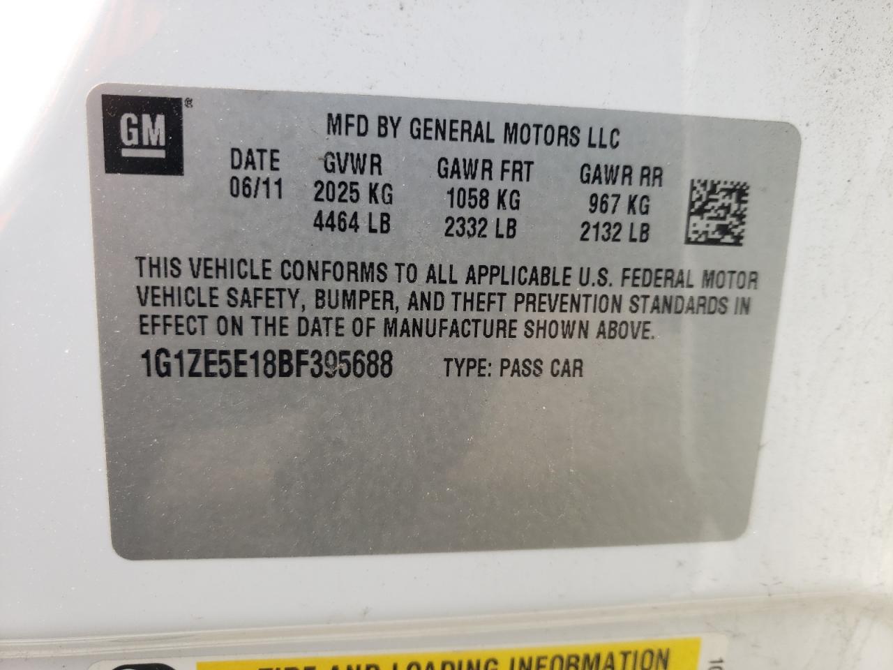 1G1ZE5E18BF395688 2011 Chevrolet Malibu Ltz