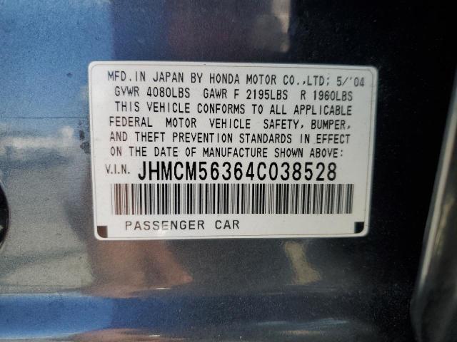 2004 Honda Accord Lx VIN: JHMCM56364C038528 Lot: 53095404