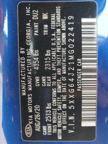 2021 Kia K5 Gt Line VIN: 5XXG64J21MG022419 Lot: 53918464