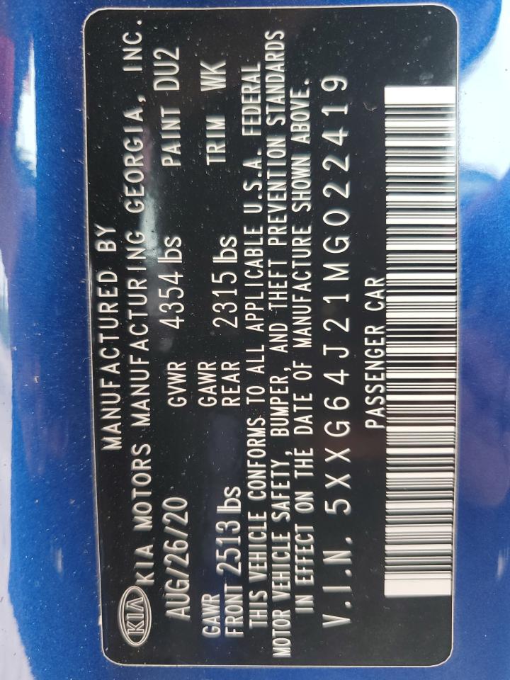 5XXG64J21MG022419 2021 Kia K5 Gt Line