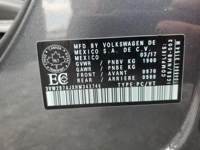 2017 VOLKSWAGEN JETTA S - 3VW2B7AJXHM343746