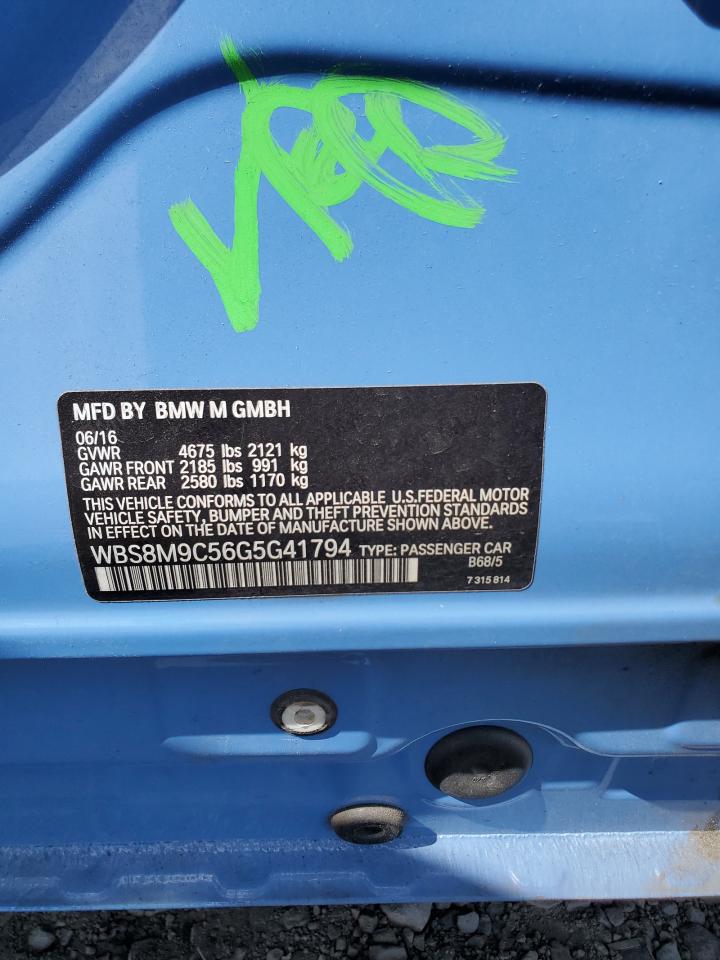 WBS8M9C56G5G41794 2016 BMW M3