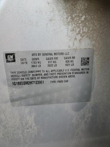 2017 Chevrolet Cruze Lt VIN: 1G1BE5SM2H7123981 Lot: 55313214