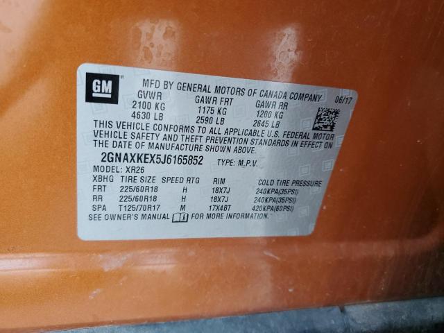 2GNAXKEX5J6165852 2018 CHEVROLET EQUINOX - Image 13