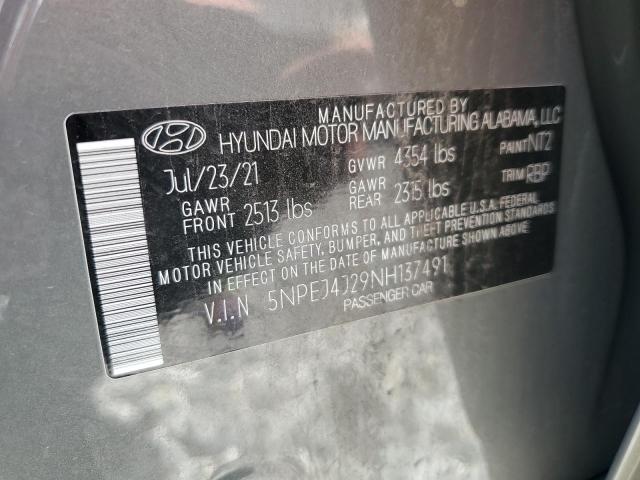 2022 Hyundai Sonata Sel Plus VIN: 5NPEJ4J29NH137491 Lot: 53514764