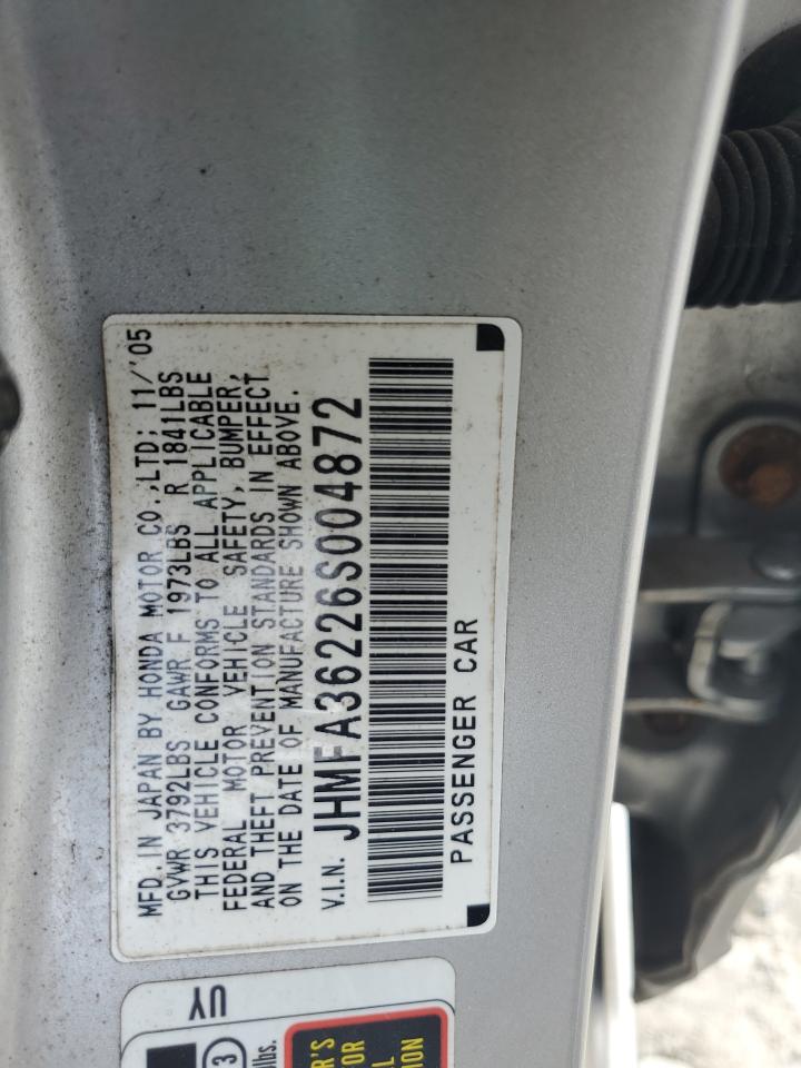 JHMFA36226S004872 2006 Honda Civic Hybrid