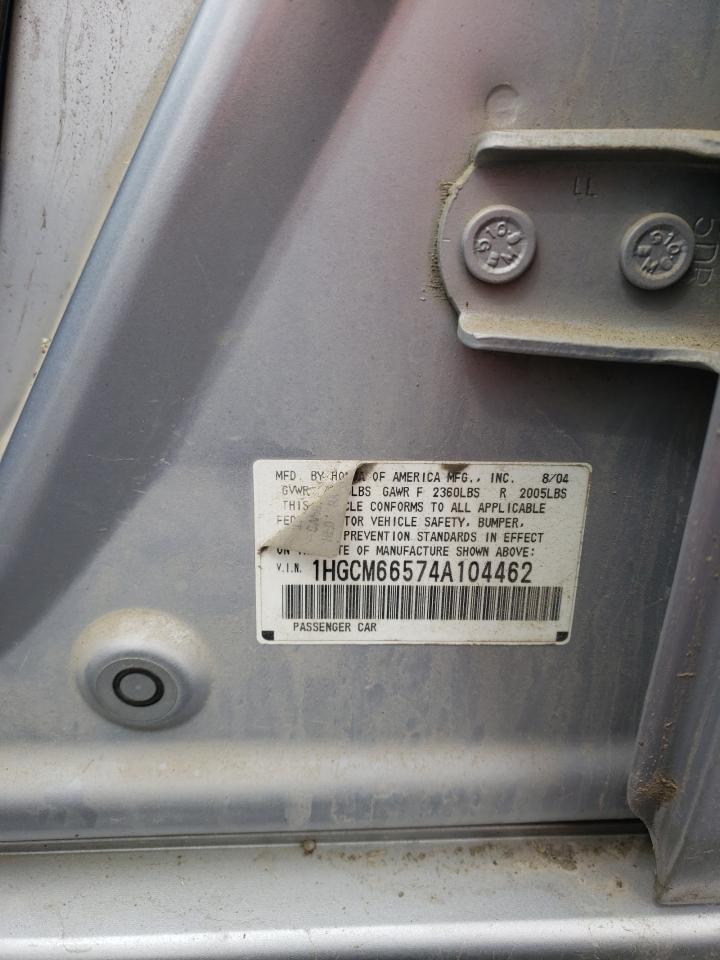 1HGCM66574A104462 2004 Honda Accord Ex