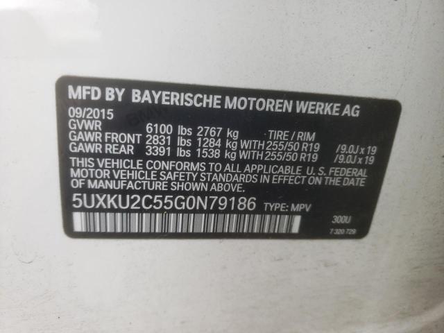 2016 BMW X6 xDrive35I VIN: 5UXKU2C55G0N79186 Lot: 54623134
