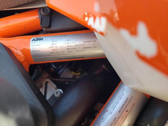 2022 Ktm 1290 Super Duke R VIN: VBKV39400NM955682 Lot: 56942134