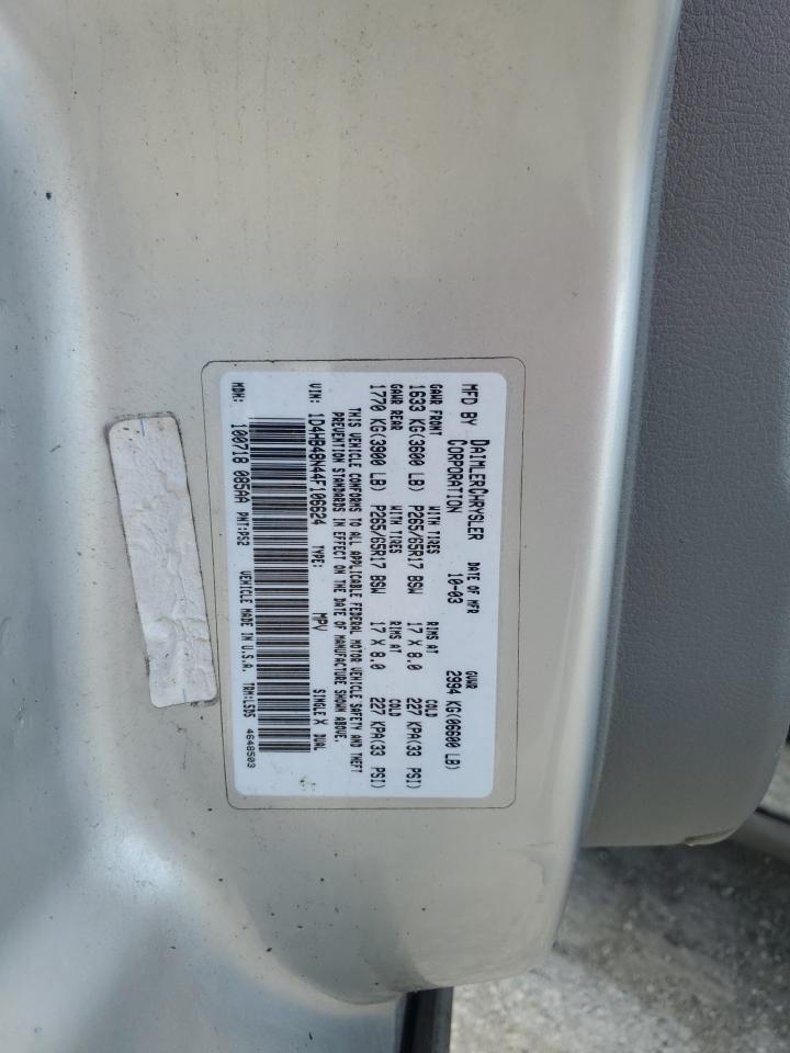 1D4HB48N44F106624 2004 Dodge Durango Slt