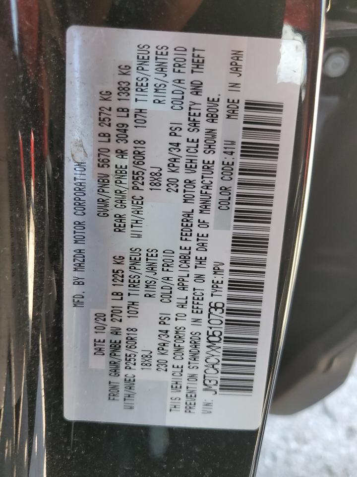 JM3TCACYXM0510736 2021 Mazda Cx-9 Touring