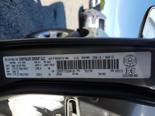 2012 Dodge Ram 1500 St VIN: 1C6RD7FT3CS260138 Lot: 54017064