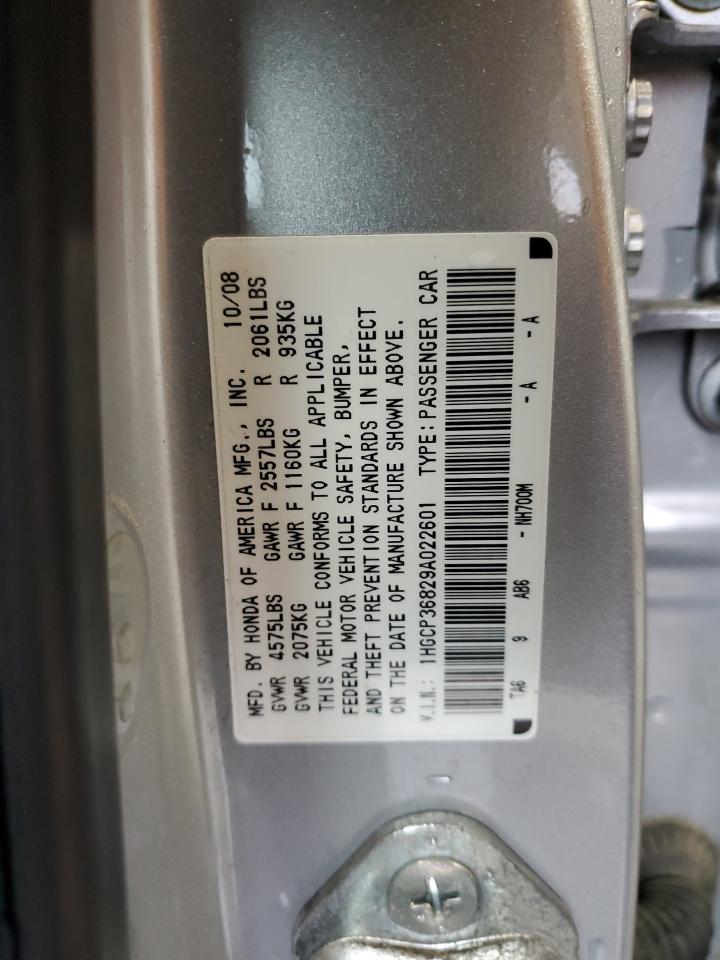 1HGCP36829A022601 2009 Honda Accord Exl