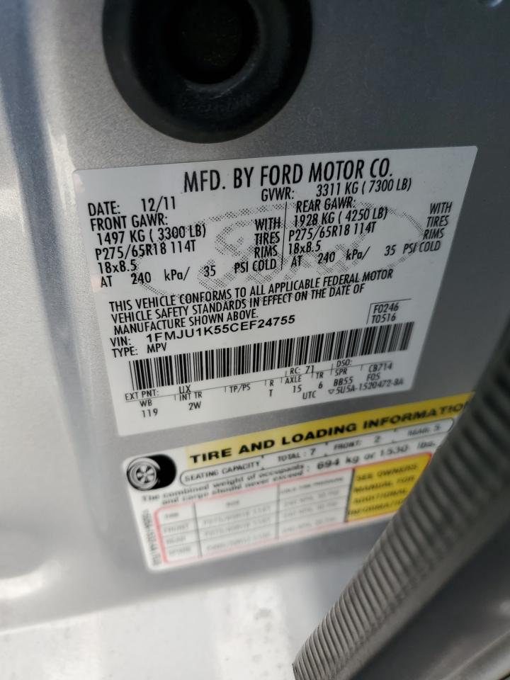 1FMJU1K55CEF24755 2012 Ford Expedition Limited