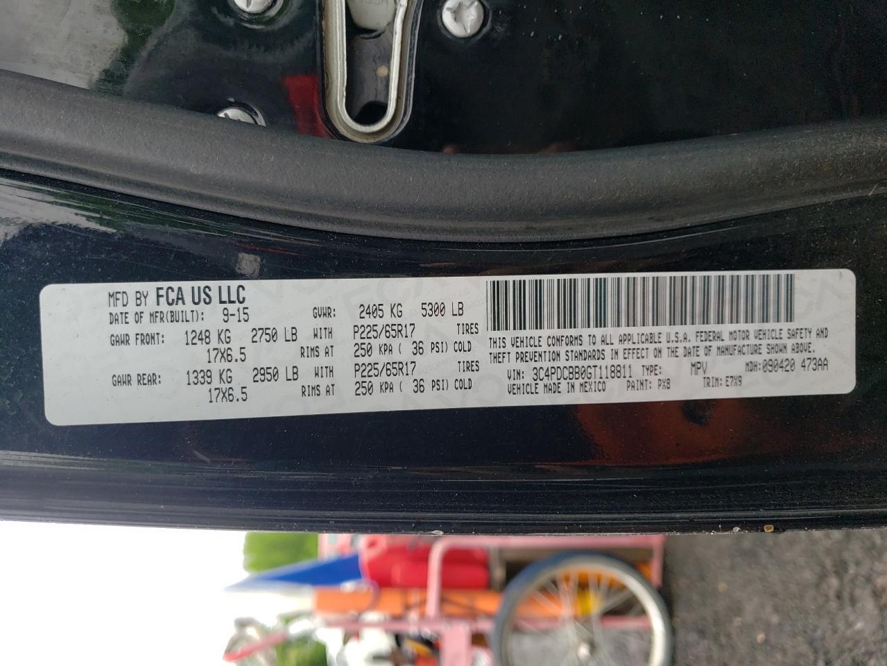 3C4PDCBB0GT118811 2016 Dodge Journey Sxt