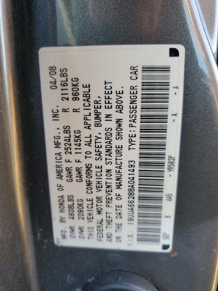 19UUA66288A041493 2008 Acura Tl