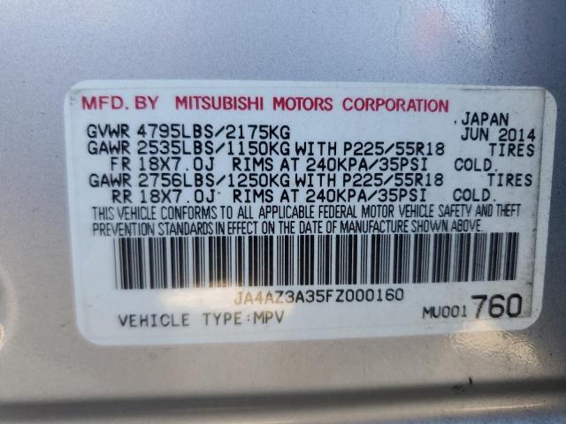 2015 Mitsubishi Outlander Se VIN: JA4AZ3A35FZ000160 Lot: 57007494