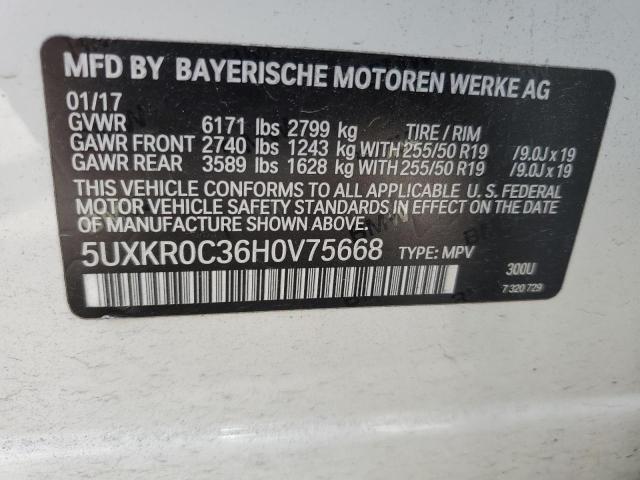 VIN 5UXKR0C36H0V75668 2017 BMW X5, Xdrive35I no.12