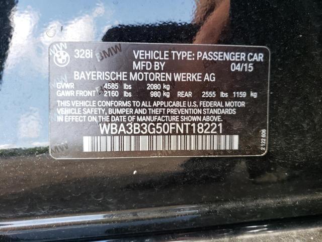 2015 BMW 328 Xi VIN: WBA3B3G50FNT18221 Lot: 56411064
