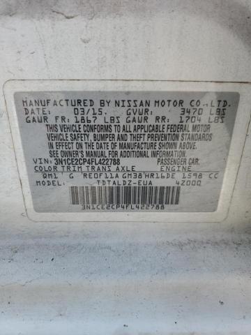 2015 Nissan Versa Note S VIN: 3N1CE2CP4FL422788 Lot: 53973634