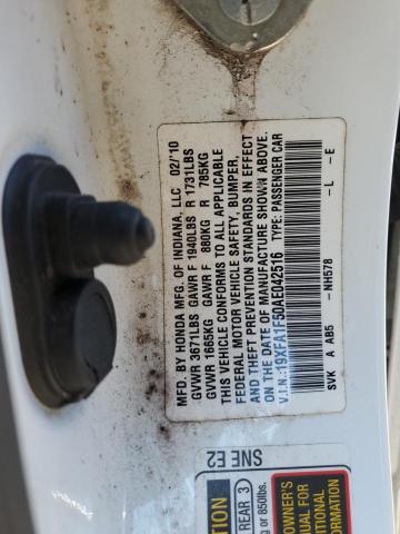 2010 Honda Civic Lx VIN: 19XFA1F50AE042516 Lot: 56383134