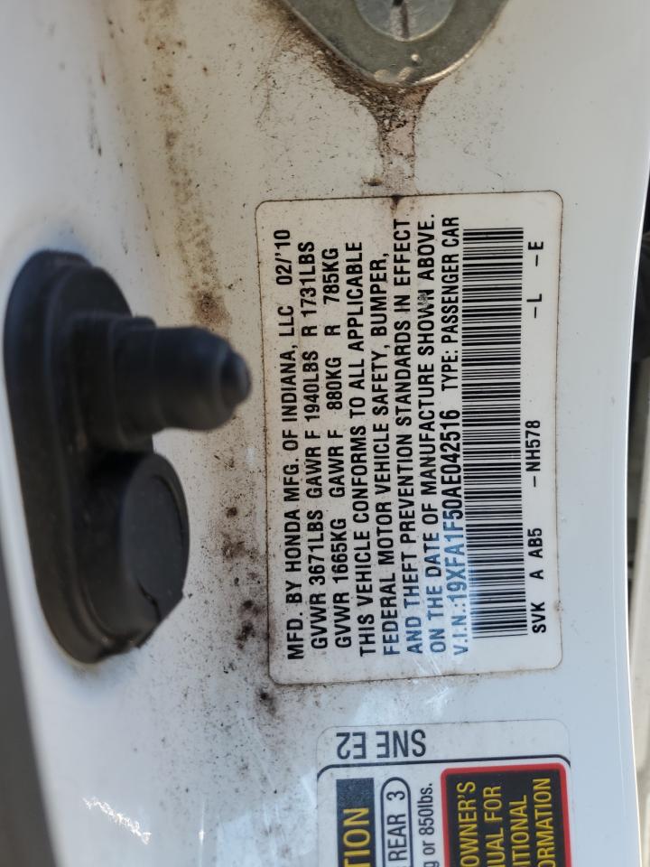 19XFA1F50AE042516 2010 Honda Civic Lx
