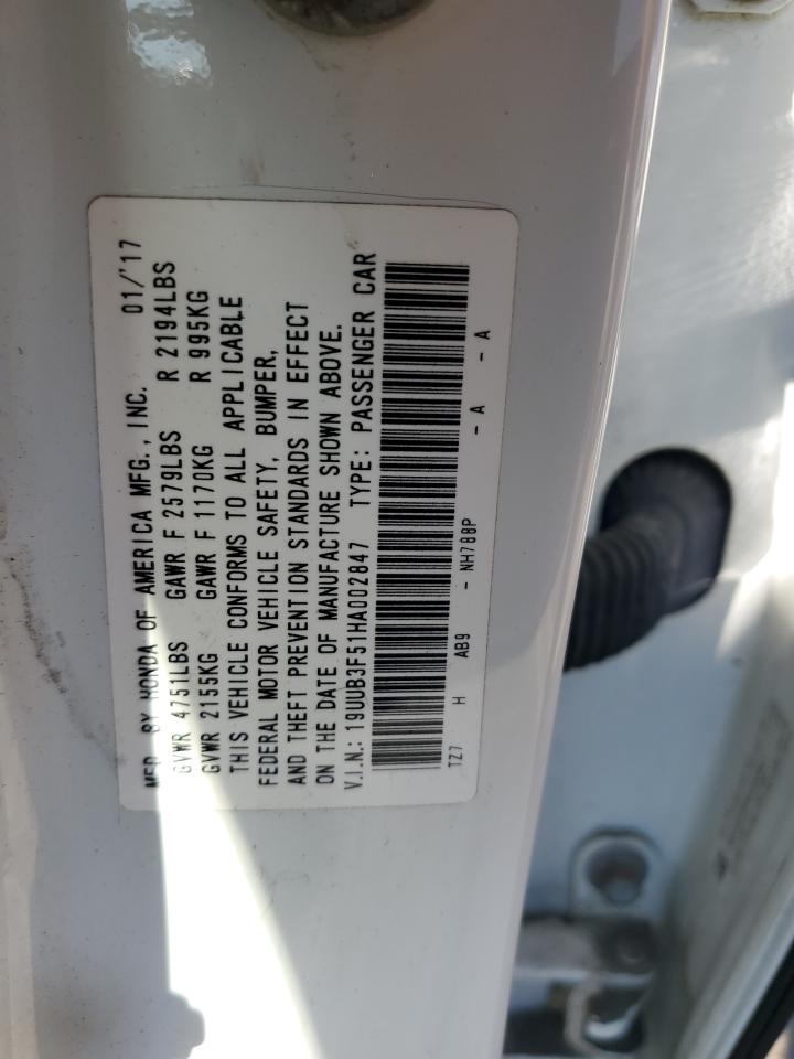 19UUB3F51HA002847 2017 Acura Tlx Tech