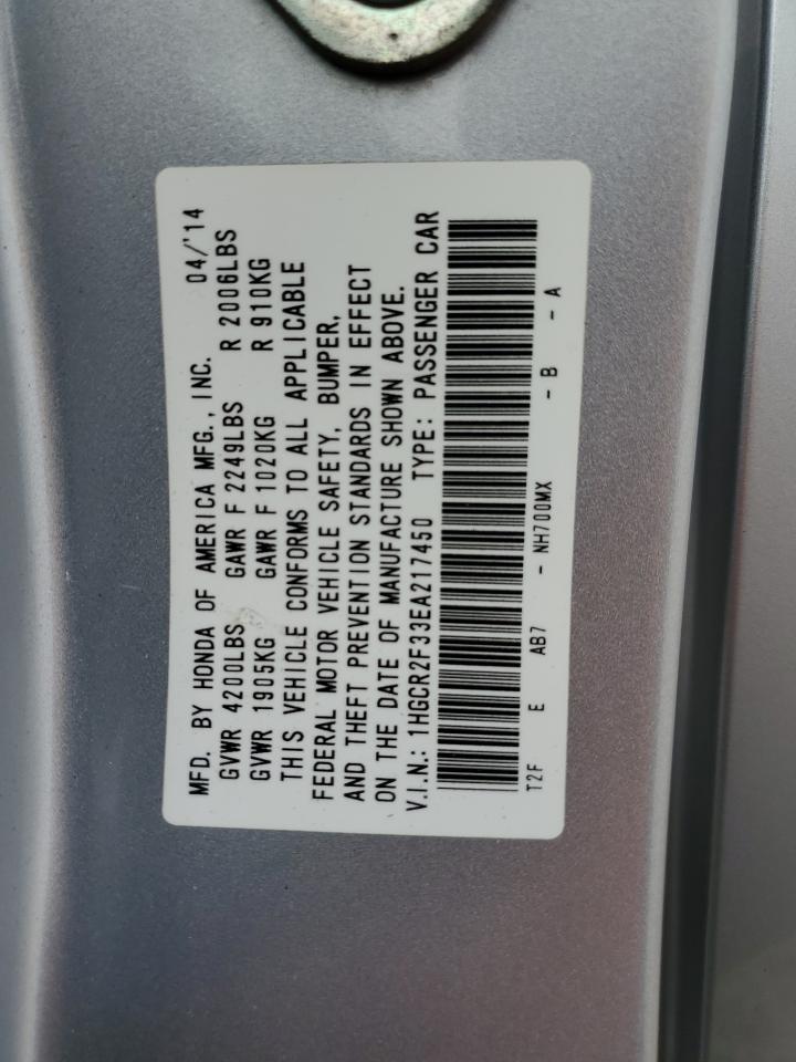 1HGCR2F33EA217450 2014 Honda Accord Lx