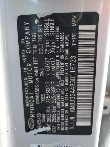 2016 Hyundai Tucson Limited VIN: KM8J33A48GU116723 Lot: 53839494