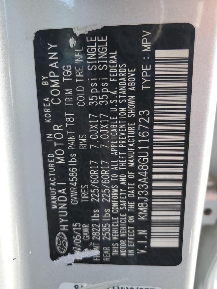 KM8J33A48GU116723 2016 Hyundai Tucson Limited