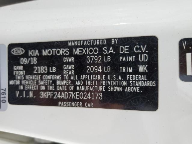 2019 Kia Forte Fe VIN: 3KPF24AD7KE024173 Lot: 54787834