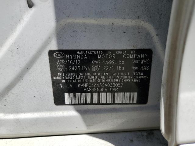 2012 Hyundai Sonata Hybrid VIN: KMHEC4A45CA033057 Lot: 54956914