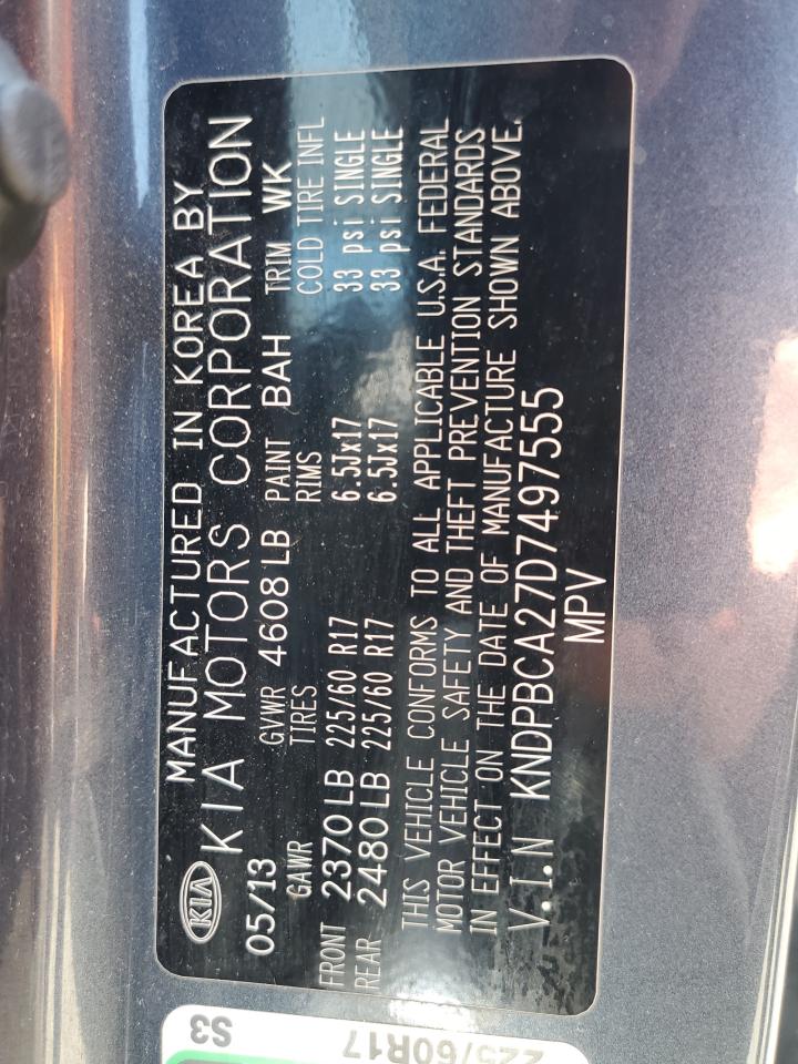 KNDPBCA27D7497555 2013 Kia Sportage Lx