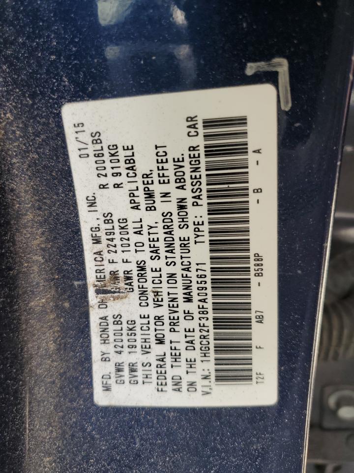 1HGCR2F38FA095671 2015 Honda Accord Lx