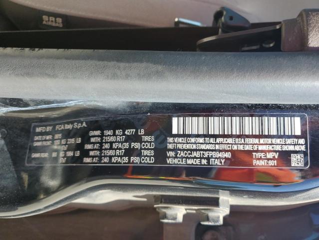 2015 Jeep Renegade Latitude VIN: ZACCJABT3FPB94940 Lot: 56425404