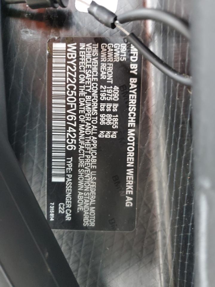 WBY2Z2C50FV674256 2015 BMW I8