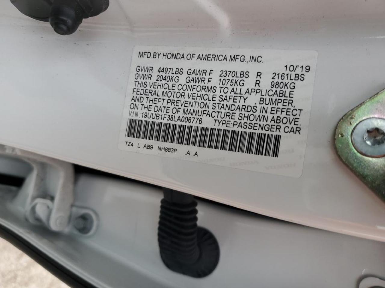 19UUB1F38LA006776 2020 Acura Tlx