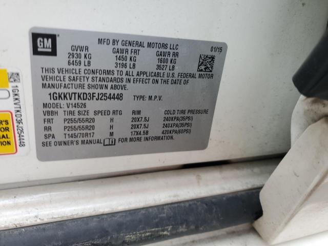 2015 GMC Acadia Denali VIN: 1GKKVTKD3FJ254448 Lot: 54202554