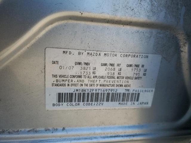 2007 Mazda 3 I VIN: JM1BK12F971697912 Lot: 57250774