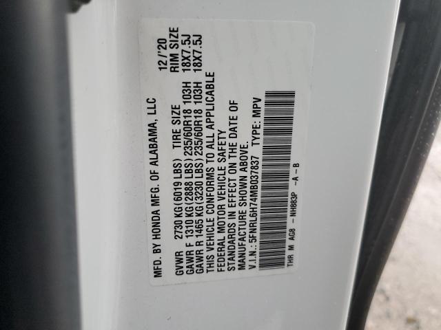 2021 Honda Odyssey Exl VIN: 5FNRL6H74MB037837 Lot: 53203994