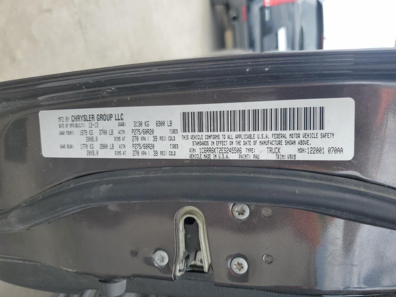 1C6RR6KT2ES245506 2014 Ram 1500 St