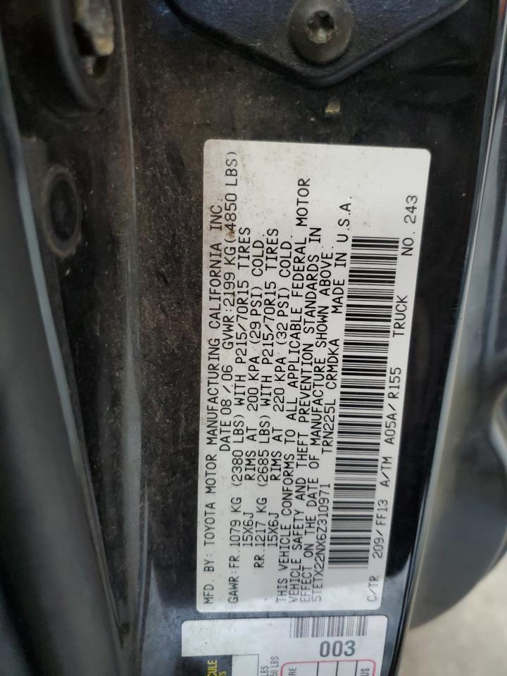 5TETX22NX6Z310971 2006 Toyota Tacoma Access Cab