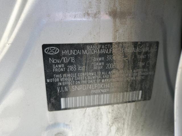 2019 Hyundai Elantra Se VIN: 5NPD74LF0KH432971 Lot: 55941144