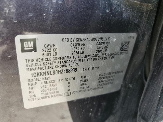 VIN 1GKKNNLS0HZ168835 2017 GMC Acadia, Slt-2 no.13