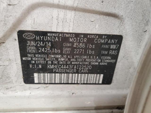 2015 Hyundai Sonata Hybrid VIN: KMHEC4A43FA122520 Lot: 54357944