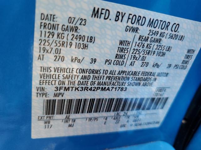 2023 Ford Mustang Mach-E Premium VIN: 3FMTK3R42PMA71783 Lot: 57026634