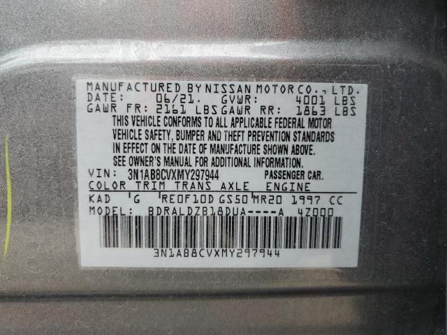 2021 Nissan Sentra Sv VIN: 3N1AB8CVXMY297944 Lot: 55824454